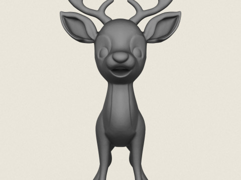 Cartoon Deer Print Ready Modelo de impresión 3D