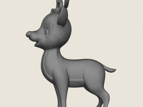 Cartoon Deer Print Ready Modelo de impresión 3D