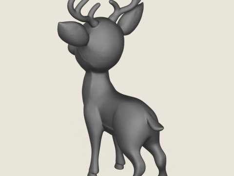 Cartoon Deer Print Ready Modelo de impresión 3D