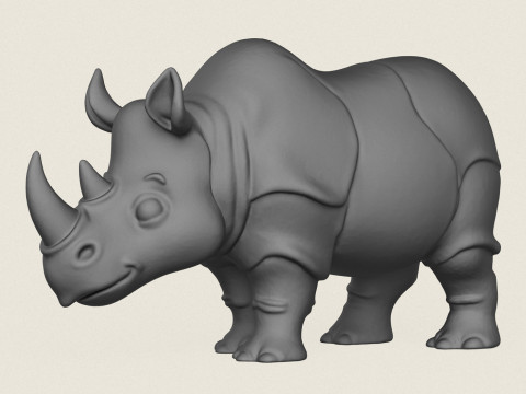 Rhino Print Ready Modelo de Impressão 3D