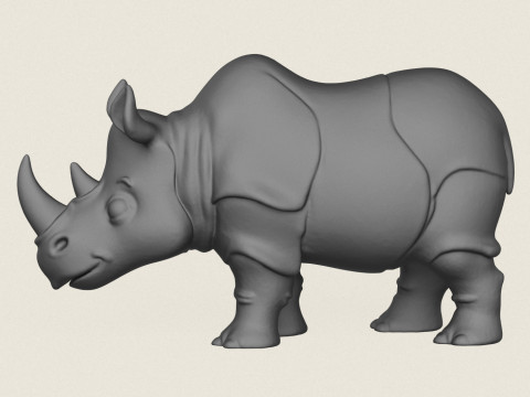 Rhino Print Ready 3D प्रिंट मॉडल