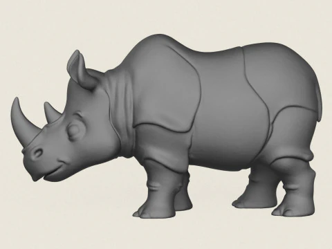 Vahşi Gergedan 3D Baskı Modeli