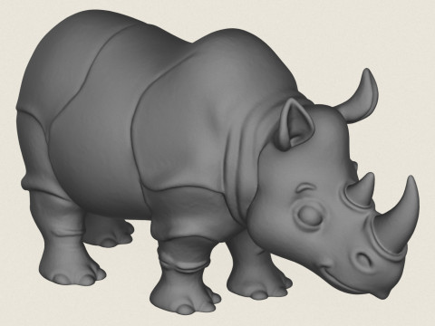 Rhino Print Ready 3D प्रिंट मॉडल
