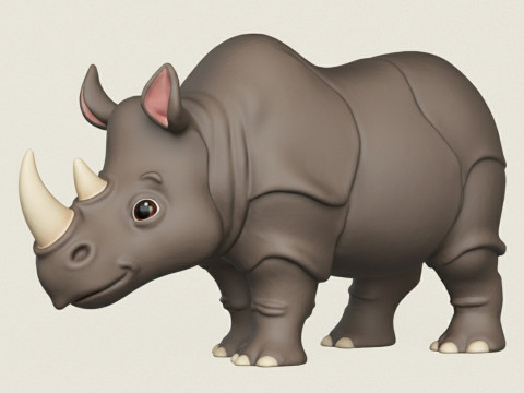 Wild Rhino Modèles 3D en vedette