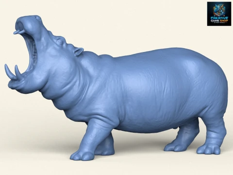 Ippopotamo Modello di stampa 3D