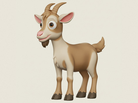 Cartoon Goat 3D Принт Модель