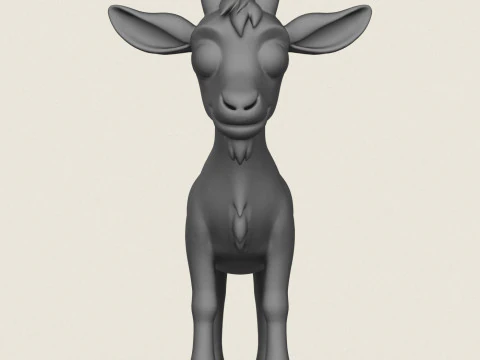 Cabra de desenho animado Modelo de Impressão 3D