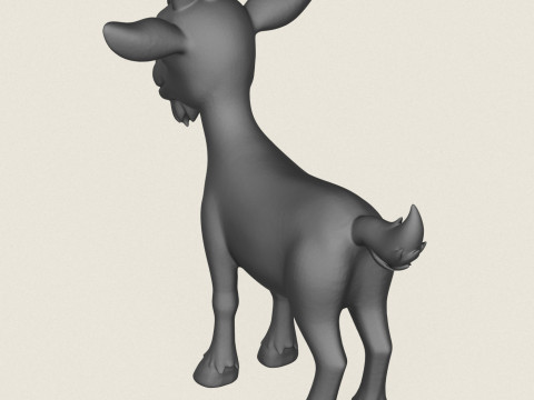 Cartoon Goat Print Ready 3D Принт Модель