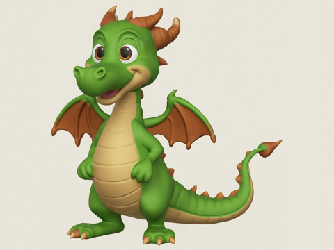 Fantasy Dragon 3D Принт Модель