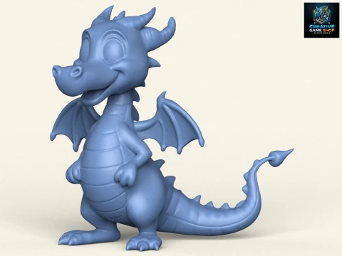 Naga Fantasi Model Cetak 3D