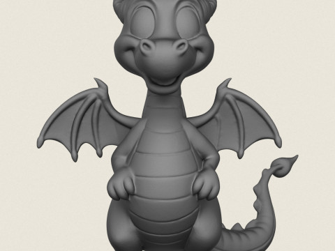 Fantasy Dragon Print Ready 3D Принт Модель