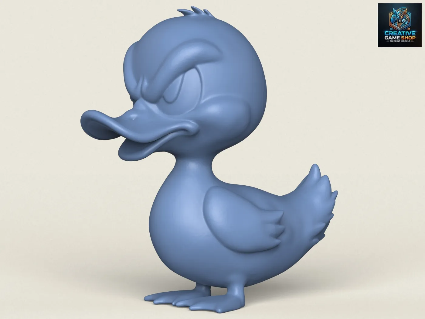 Cartoon Duck 3D Print Model .c4d .max .obj .3ds .fbx .stl .blend
