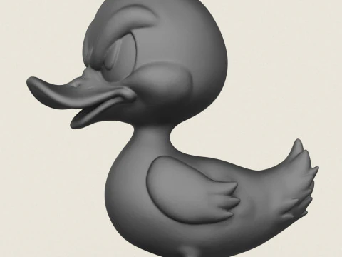 Cartoon Duck 3D Print Model