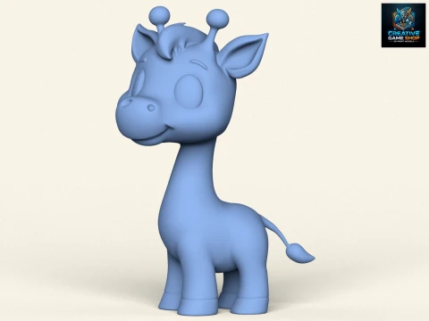 Cartoon-Giraffe 3D Druckmodell