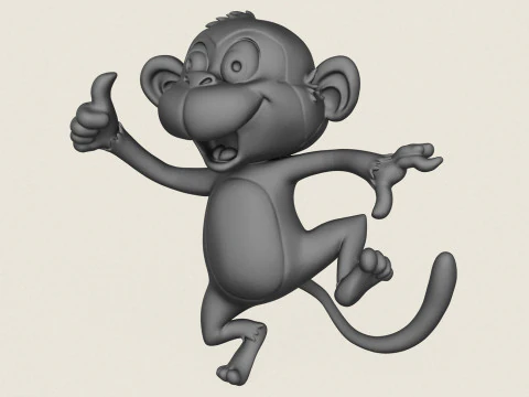 Singe Modèles 3D en vedette