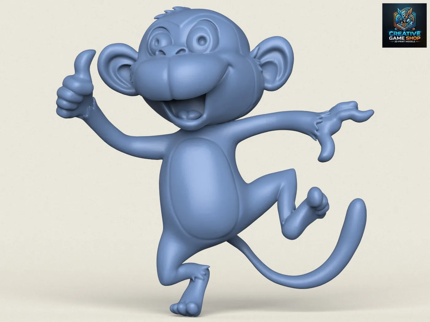 Monkey 3D Print Model .c4d .max .obj .3ds .fbx .stl .blend 