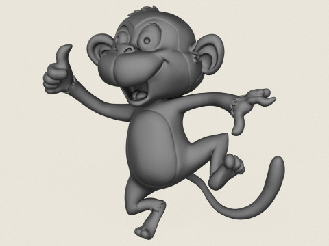 Monkey Toy Print Ready Modello di stampa 3D