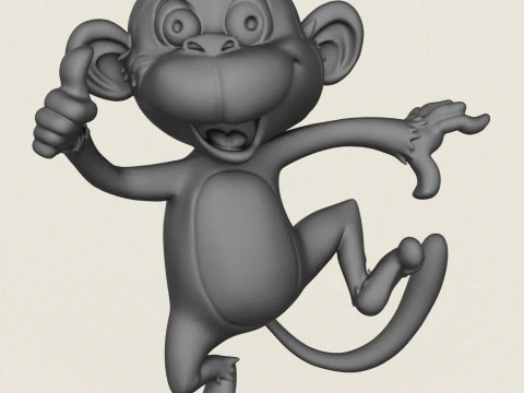 Singe Modèles 3D en vedette