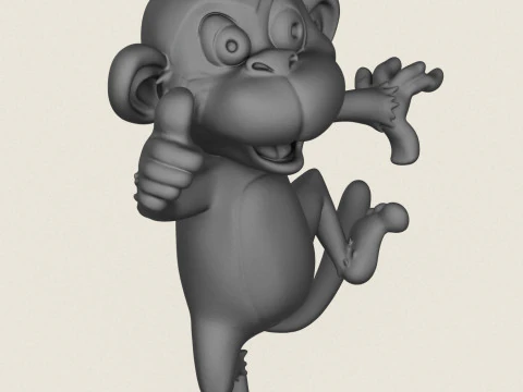 Singe Modèles 3D en vedette