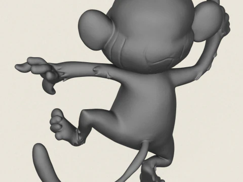 Singe Modèles 3D en vedette