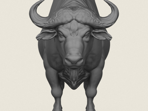 Wild Buffalo Print Ready 3D Принт Модель