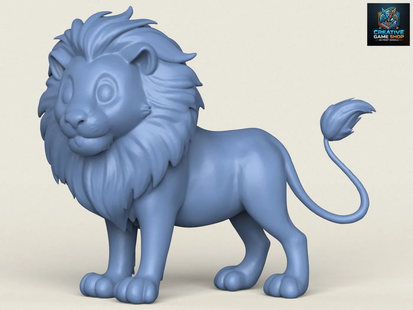 Lion 3D Print Model .c4d .max .obj .3ds .fbx .stl .blend 