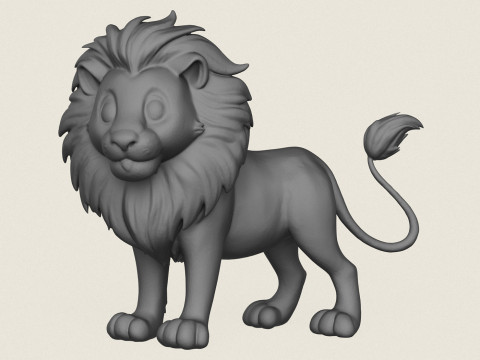 Lion Toy Print Ready 3D Принт Модель