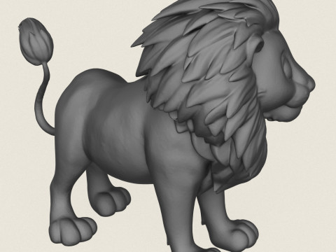 Lion Toy Print Ready 3D Принт Модель