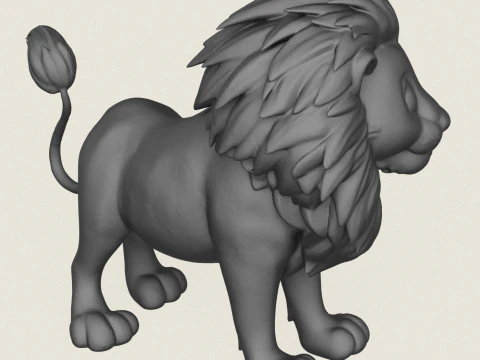 Lion 3D Print Model
