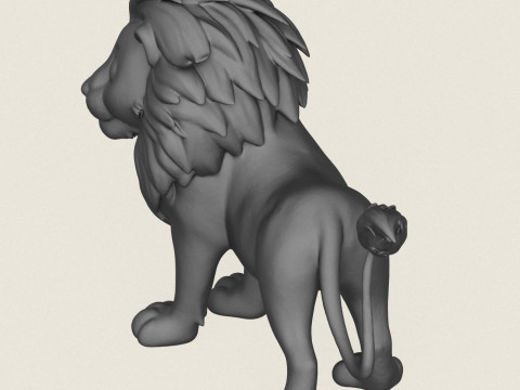 Lion Toy Print Ready 3D Принт Модель