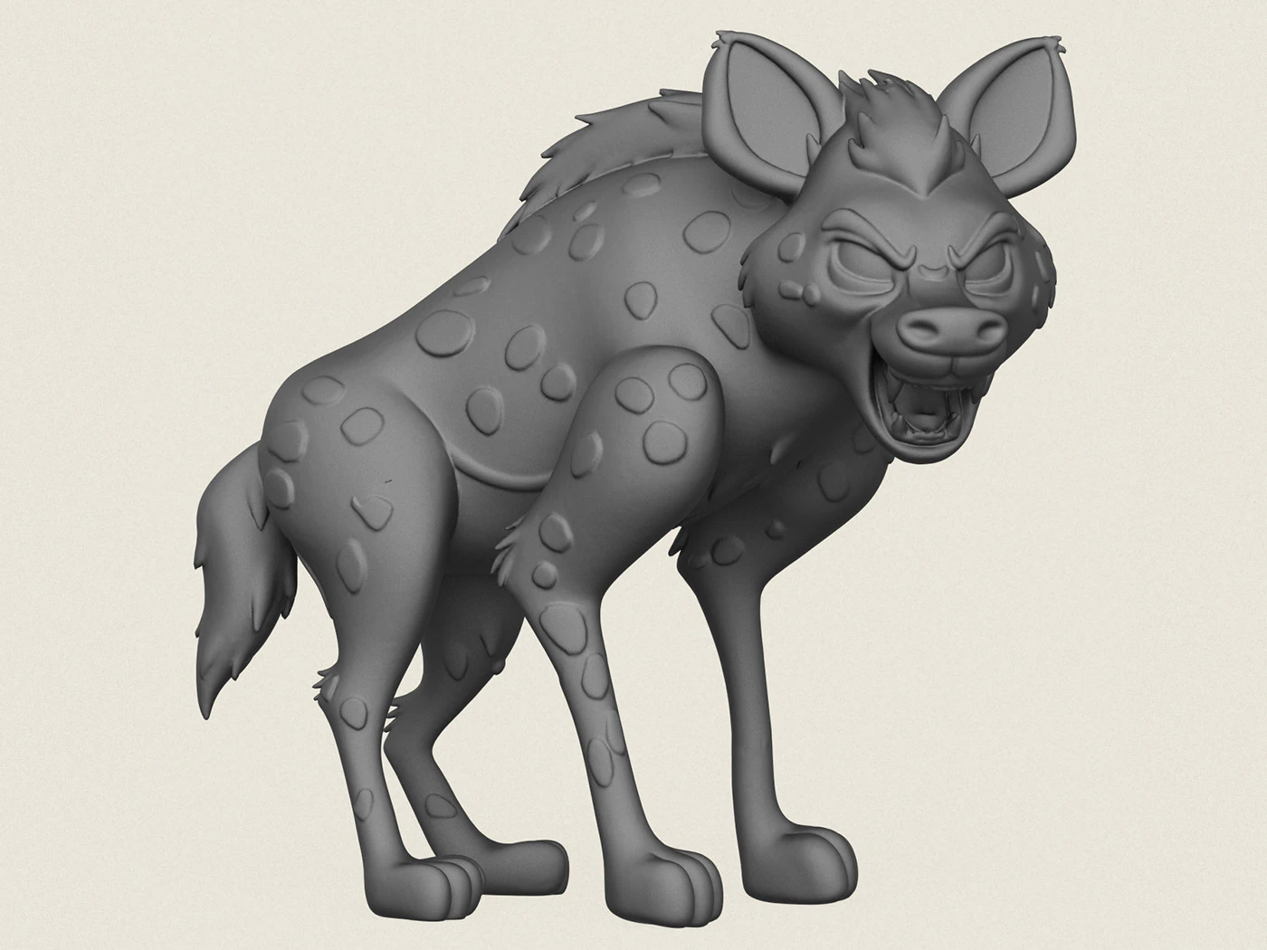 Hyena 3D Print Model .c4d .max .obj .3ds .fbx .stl .blend 
