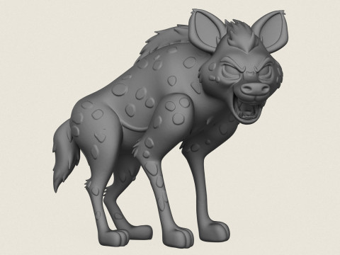 Hyena Print Ready 3D Принт Модель