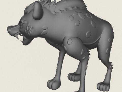 Hyena Print Ready 3D 프린트 모델