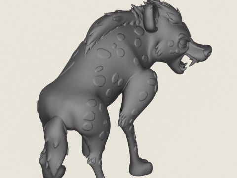 Hyena Print Ready 3D 프린트 모델