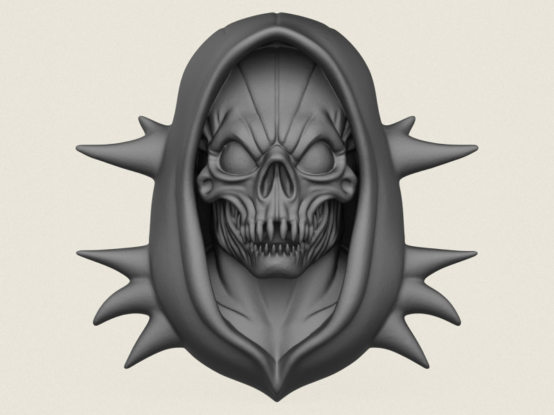 Horror Skull Print Ready 3D Druckmodell .c4d .max .obj .3ds .fbx .stl .blend 