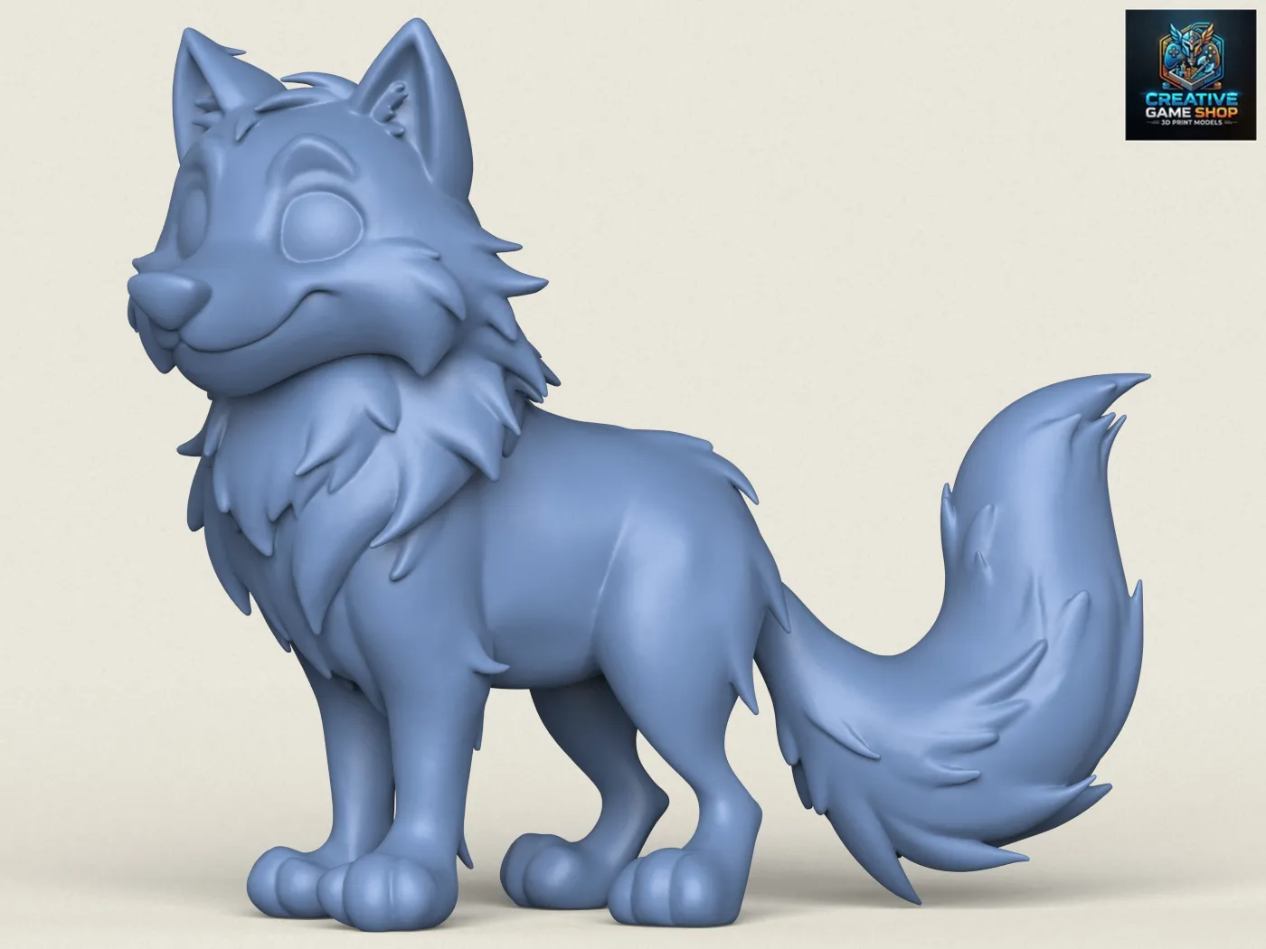 Wolf 3D Print Model .c4d .max .obj .3ds .fbx .stl .blend 