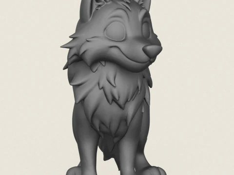 Wolf 3D Print Model