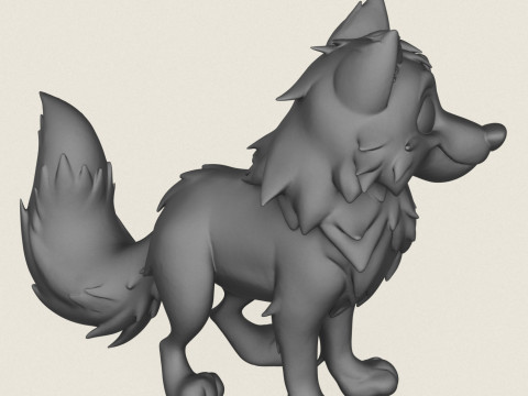 Wolf Toy Print Ready 3D Принт Модель