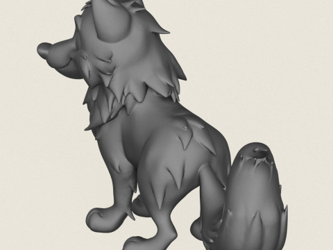Wolf Toy Print Ready 3D Принт Модель