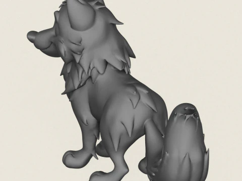 Wolf 3D Print Model