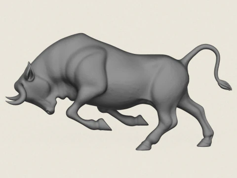 Charging Bull 3D Print Model