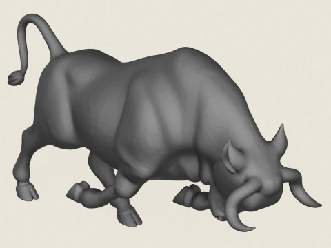 Charging Bull 3D Print Model