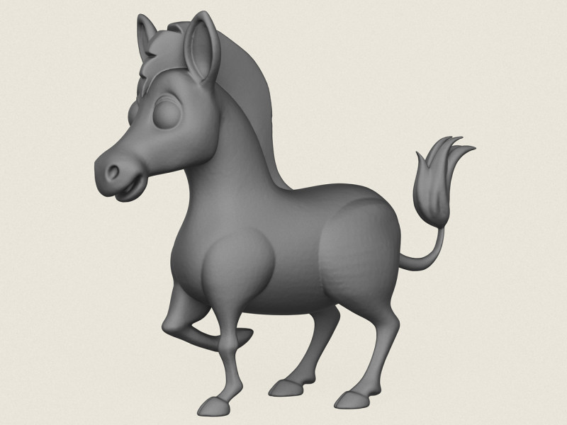 Zebra 3D Druckmodell .c4d .max .obj .3ds .fbx .stl .blend