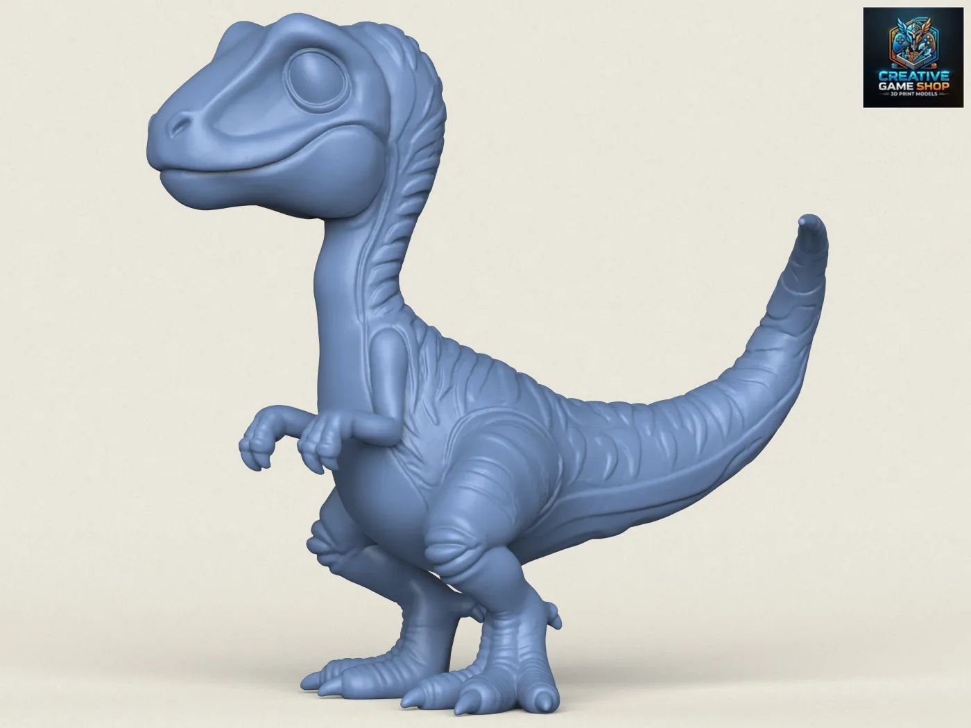 Raptor Dinosaur 3D Print Model .c4d .max .obj .3ds .fbx .stl .blend 