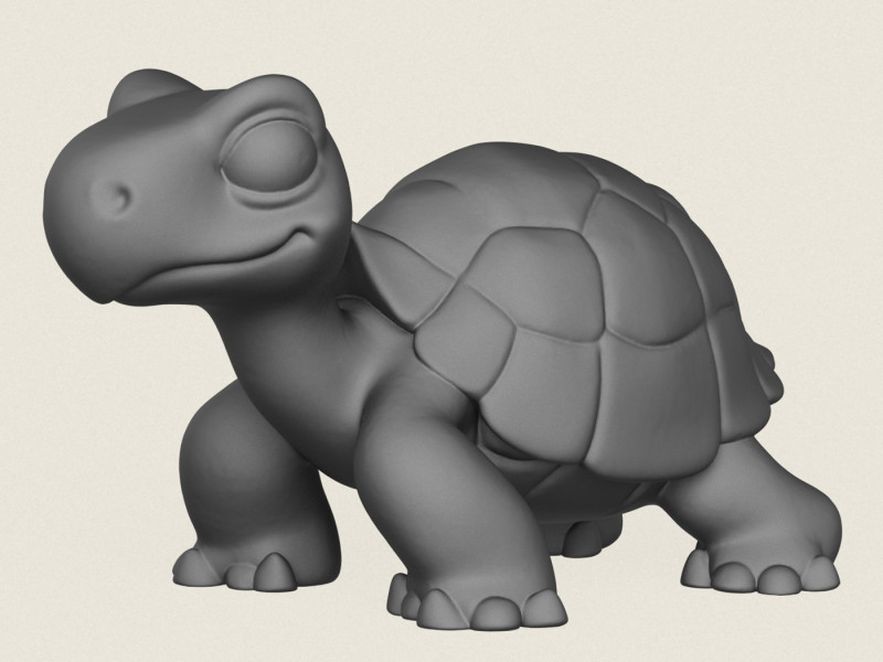 Turtle Toy Print Ready 3D Принт Модель .c4d .max .obj .3ds .fbx .stl .blend 