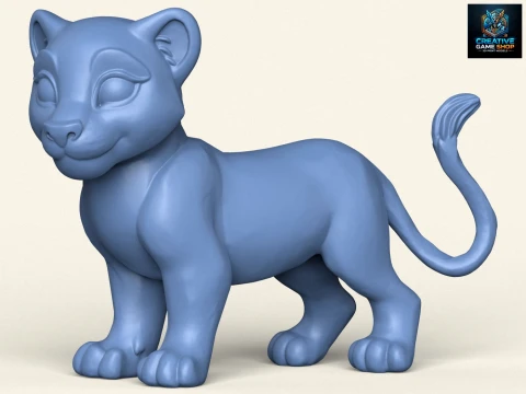 Lion Cub 3D Print Model