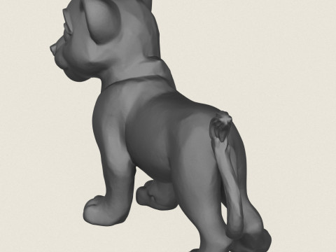 Lion Cub Print Ready 3D Print Model
