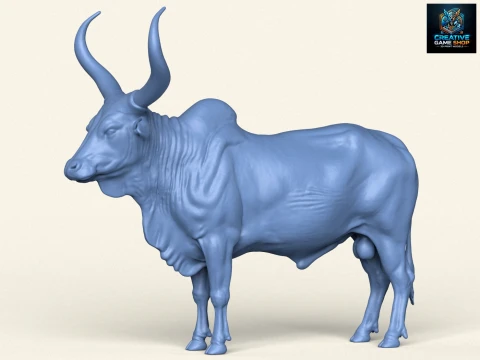 Indian Bull 3D Print Model