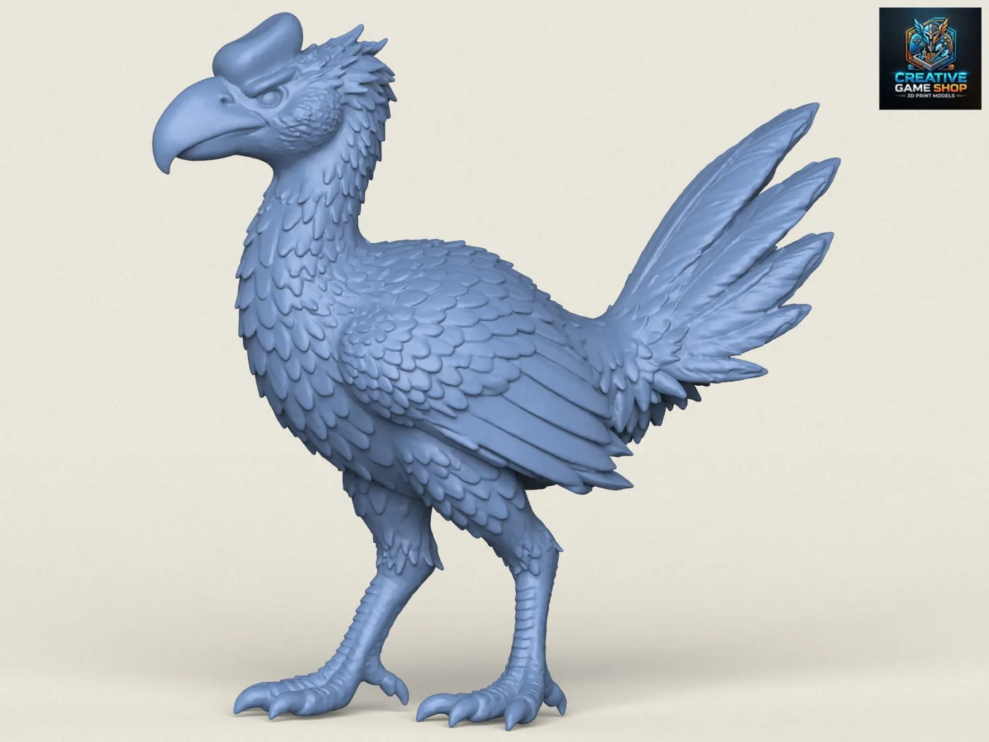 Dinosaur Bird 3D Print Model .c4d .max .obj .3ds .fbx .stl .blend 