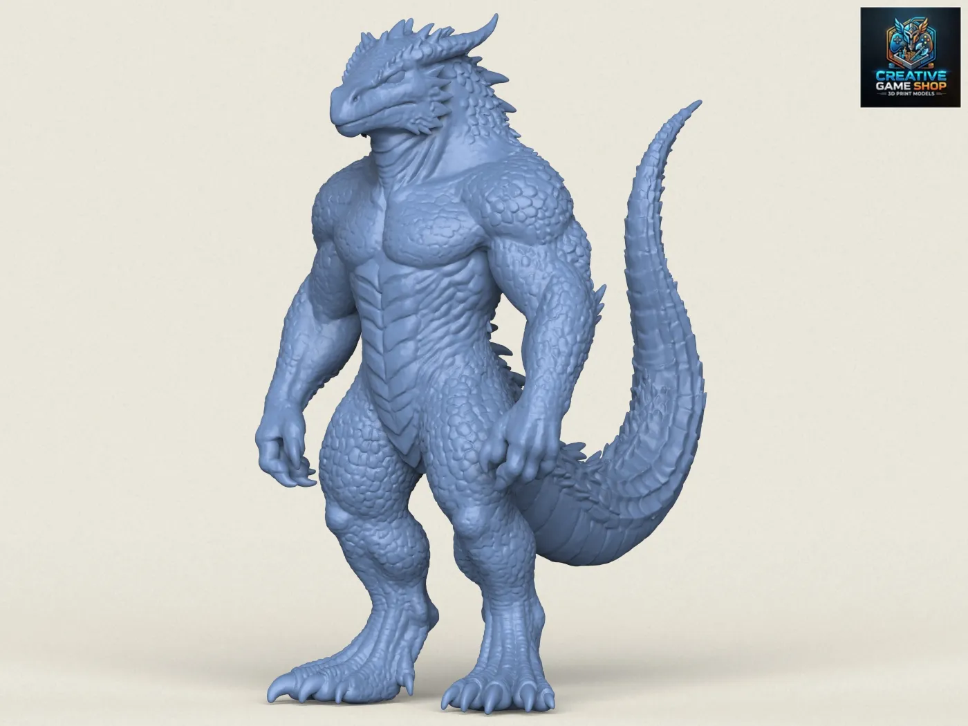 Monster Lizard Character 3D Print Model .c4d .max .obj .3ds .fbx .stl .blend 